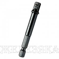 Адаптер для головок M1/4"-M1/4'' L=65мм для шуруповерта, блистер ПРАКТИКА