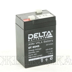 Аккумулятор для аккум.машин DELTA 6V 4.5 а/ч DT 6045