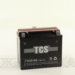 Аккумулятор для мотоциклов TCS 12V 20а/ч AGM YTX20-BS cухоз.+электр