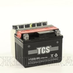 Аккумулятор для мотоциклов TCS 12V 4а/ч AGM YTZ5S-BSобр.пол.cухоз.+электр