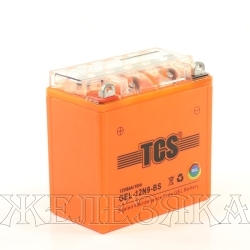 Аккумулятор для мотоциклов TCS GEL 12V 9а/ч 12N9-BS залит заряжен