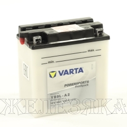 Аккумулятор для мотоциклов VARTA 12V 9 а/ч YB 9L-А2 509 016 008 обр.полярность cухоз.