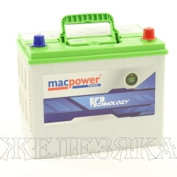 Аккумулятор MACPOWER EFB ASIA 72 а/ч обр.полярн. пуск.ток 720А