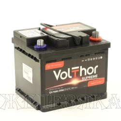 Аккумулятор VOLTHOR Supreme 54 а/ч обр. полярность низкий пуск.ток 510А