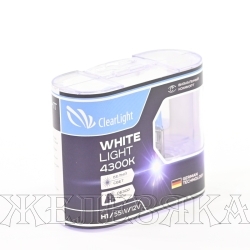 Автолампа 12V H1 55W P14.5s CLEARLIGHT WhiteLight 2шт