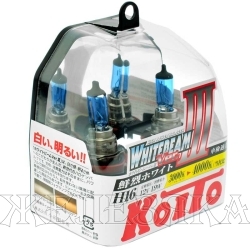 Автолампа 12V H16 19W PGJ19-3 WHITEBEAM 4000k KOITO к-т