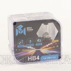 Автолампа 12V HB4 55W P22d MEGAPOWER БОКС (2шт.) Long Life