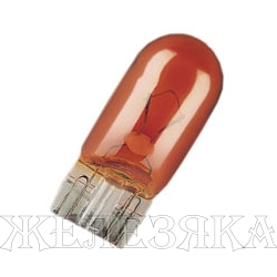 Автолампа 12V W2.1x9.5d 5W OSRAM желтая