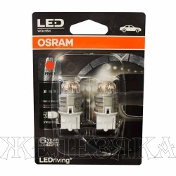 Автолампа 12V W3x16d 21W OSRAM LED PREMIUM RED 2шт