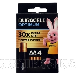 Батарейка АА DURACELL LR6O-BC4 ALKALINE 4шт