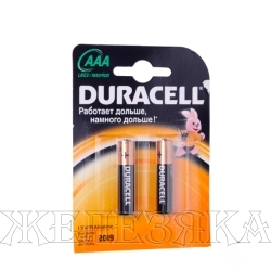 Батарейка ААА DURACELL LR03-BC2 ALCALINE 2шт