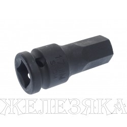 Бита-головка 1/2" HEX H17х25мм ударная L=60мм JTC