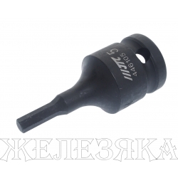 Бита-головка 1/2" HEX H5х25мм ударная L=60мм JTC