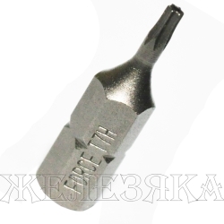 Бита TORX Т07H L=25мм 1/4" с отверстием FORCE