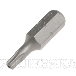 Бита TORX Т15H L=25мм 1/4" с отверстием JTC