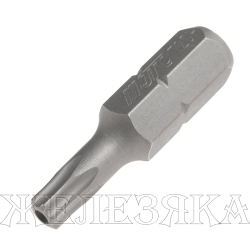 Бита TORX Т20H L=25мм 1/4" с отверстием JTC