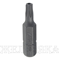 Бита TORX Т20H L=30мм 1/4" с отверстием JTC