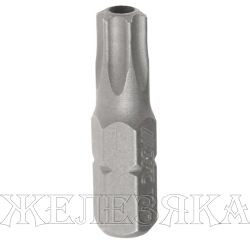 Бита TORX Т30H L=25мм 1/4" с отверстием JTC