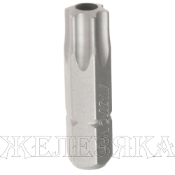 Бита TORX Т40H L=25мм 1/4" с отверстием JTC