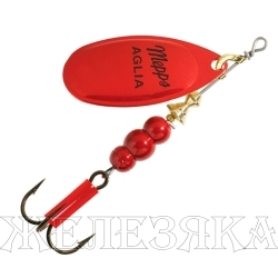 Блесна вращающаяся MEPPS Aglia Platium AG/Red 1