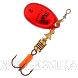 Блесна вращающаяся MEPPS Aglia Platium AG/Red 2