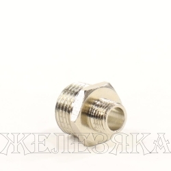 Бочонок переходной M1/2"-M1/4" никелированная латунь MASTERPROF