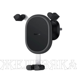 Держатель телефона на дефлектор Baseus Stable Gravitational Car Mount black