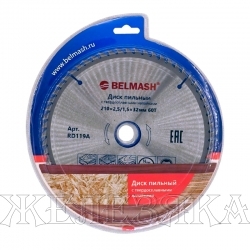 Диск пильный BELMASH 210x2,5/1,5x32/30; 60T