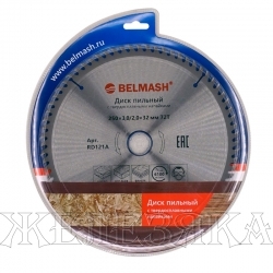 Диск пильный BELMASH 250x3/2x32/30; 72T