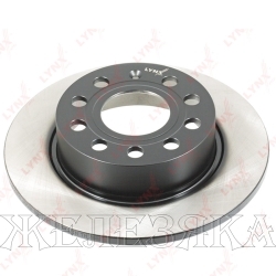 Диск тормозной AUDI A3 03-,SKODA OCTAVIA,YETI,VW CADDY,GOLF 03- задний не вент LYNX (к-т 2шт)