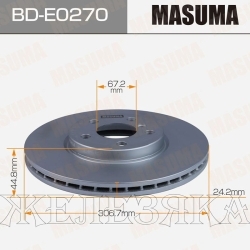 Диск тормозной BMW 2,X1,MINI Countryman передний MASUMA (к-т 2шт)
