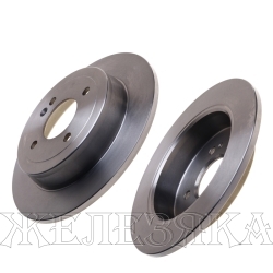 Диск тормозной HYUNDAI Solaris (10-) KIA Rio (11-) задний (к-т 2шт) MEGAPOWER