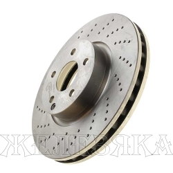 Диск тормозной MERCEDES W204,W212 передний (перфорированный) KORTEX (к-т 2шт)