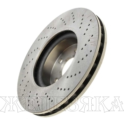 Диск тормозной MERCEDES W204,W212 передний (перфорированный) KORTEX (к-т 2шт)