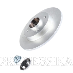 Диск тормозной PEUGEOT 307,CITROEN C4 задний с подш.м и кольц. ABS PATRON (к-т 2шт)