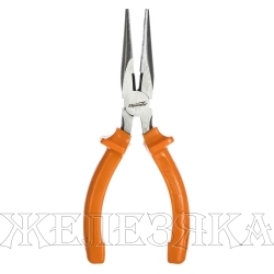 Длинногубцы Classic, 160 мм, прямые шлифованные, пластмассовые рукоятки// Sparta