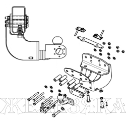 Фаркоп TOYOTA Landcruiser 200 V8/LEXUS LX570 2007- г.п.2500кг