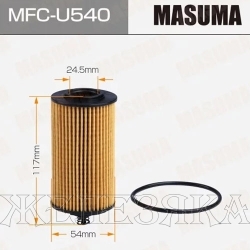 Фильтр масляный (элемент) OPEL Agila,Astra-H,Corsa-D,Meriva,Tigra,Vectra-C,Zafira-B MASUMA