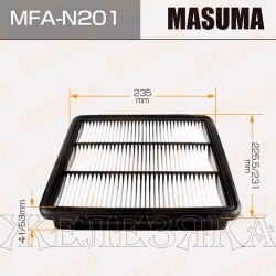 Фильтр воздушный (элемент) INFINITI M35/45 (Y50) 04-10 MASUMA