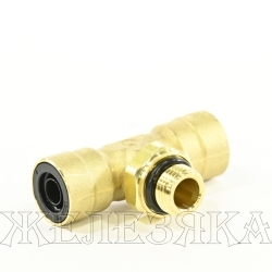 Фитинг цанга тройник(горизонт.) P=12мм (M16x1,5)o.r. (Серия C9000 латунь)