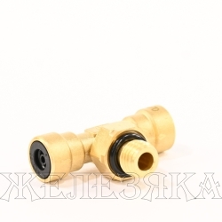 Фитинг цанга тройник(горизонт.) P=6мм (M12x1,5)o.r. (Серия C9000 латунь)