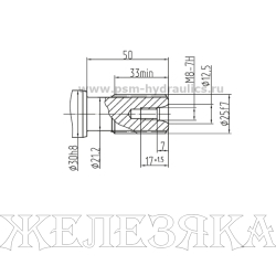 Гидромотор 310серия 28см3 реверс (ISO 3019/2 4отв, вал шлиц 35xf7x2x9g) PSM