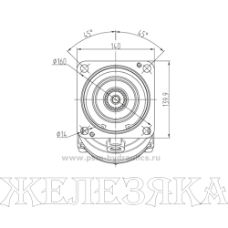 Гидромотор 310серия 56см3 реверс (ISO 3019/2 4отв, вал шлиц 35xf7x2x9g) PSM