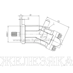 Гидронасос 310серия 12см3 правый (ISO 3019/2 4отв, вал шпонка ф20k6) PSM