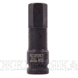 Головка-бита 19мм 1/2" 6-гранная ударная L=78мм ROCKFORCE RF-24407819MPB /1/180