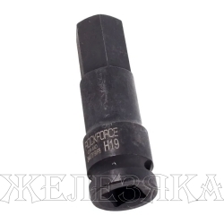 Головка-бита 19мм 1/2" 6-гранная ударная L=78мм ROCKFORCE RF-24407819MPB /1/180