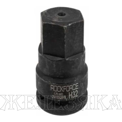 Головка-бита 32мм 3/4" 6-гранная ударная L=81мм ROCKFORCE RF-26410032MPB /1/50