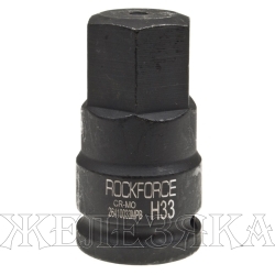 Головка-бита 33мм 3/4" 6-гранная ударная L=81мм ROCKFORCE RF-26410033MPB /1/50