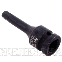 Головка-бита  9мм 1/2" 6-гранная ударная L=78мм ROCKFORCE RF-24407809MPB /1/180