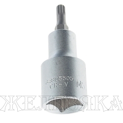 Головка-бита SPLINE 12-лучевая M5 1/2" (L-55мм) ROCKFORCE /1